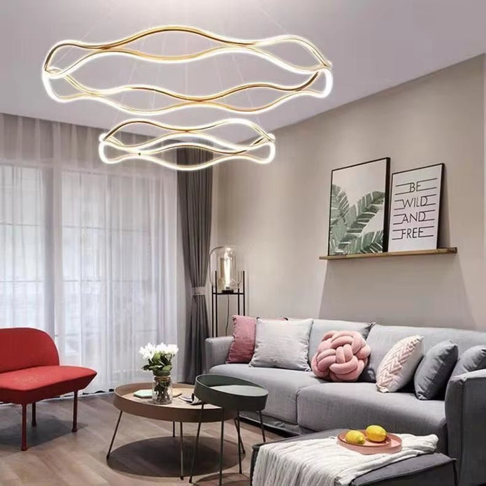 BAMDECOR A212/2 Modern Wavy Art Aluminum Light Fixture for Living Room Bedroom Indoor Decor โ image 6