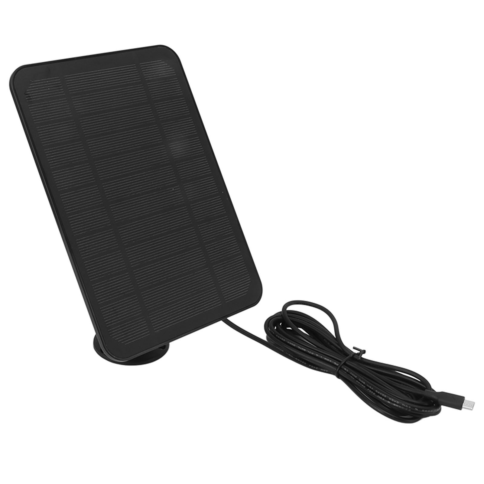 4W 5V Solar Panel for Arlo for Ring for Blink Security Camera IP65 Waterproof Solar Charger with 360 Degree Adjustable Bracket Black โ image 5