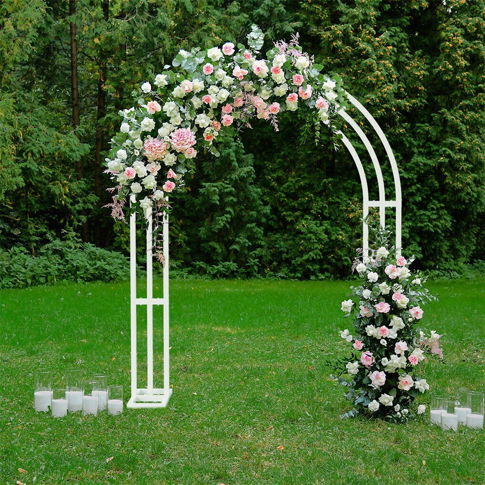 Heavy Strong Metal Wedding Arch Garden Arbor Floral Backdrop Stand Indoor Outdoor — image 6