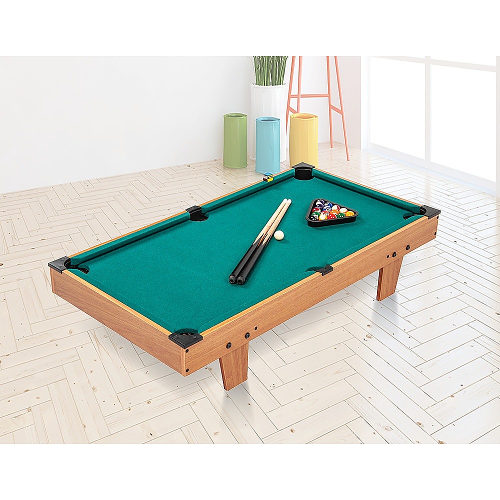 Kids Mini Billiard Table Game Toy Wooden Snooker Pool Home Fun Birthday Gift — image 2
