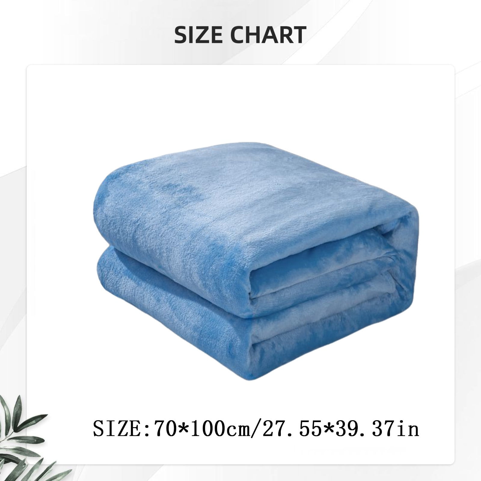 Fleece Throw Blanket, Soft Plush Flannel Microfiber Couch and Bed Blanket for Sofa, Home and Winter Comfort, Blue 2, 70x100cm — image 3