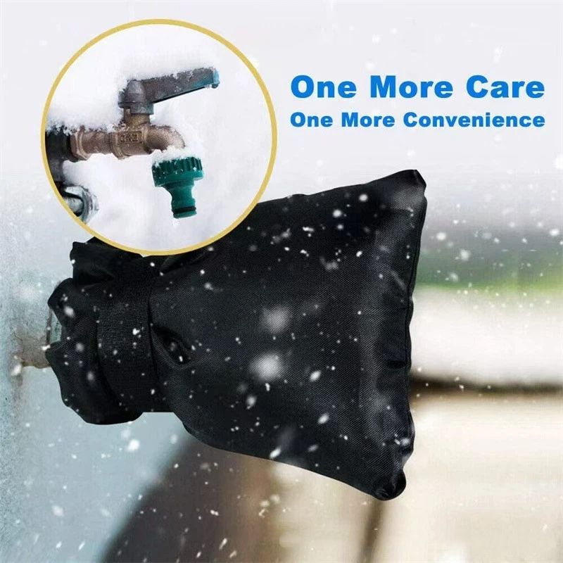 3pcs Thickened Anti-Freeze Outdoor Faucet Socks - Reusable Hose Bib Covers with Reflective Strips for Winter Freeze Protection（15*18cm) — image 2
