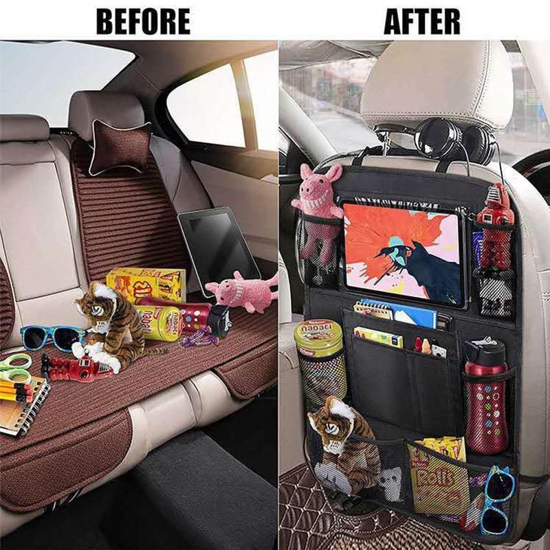 2Pcs Car Back Seat Organiser Travel Storage Bag Organizer Ipad Holder Pocket Au — image 4