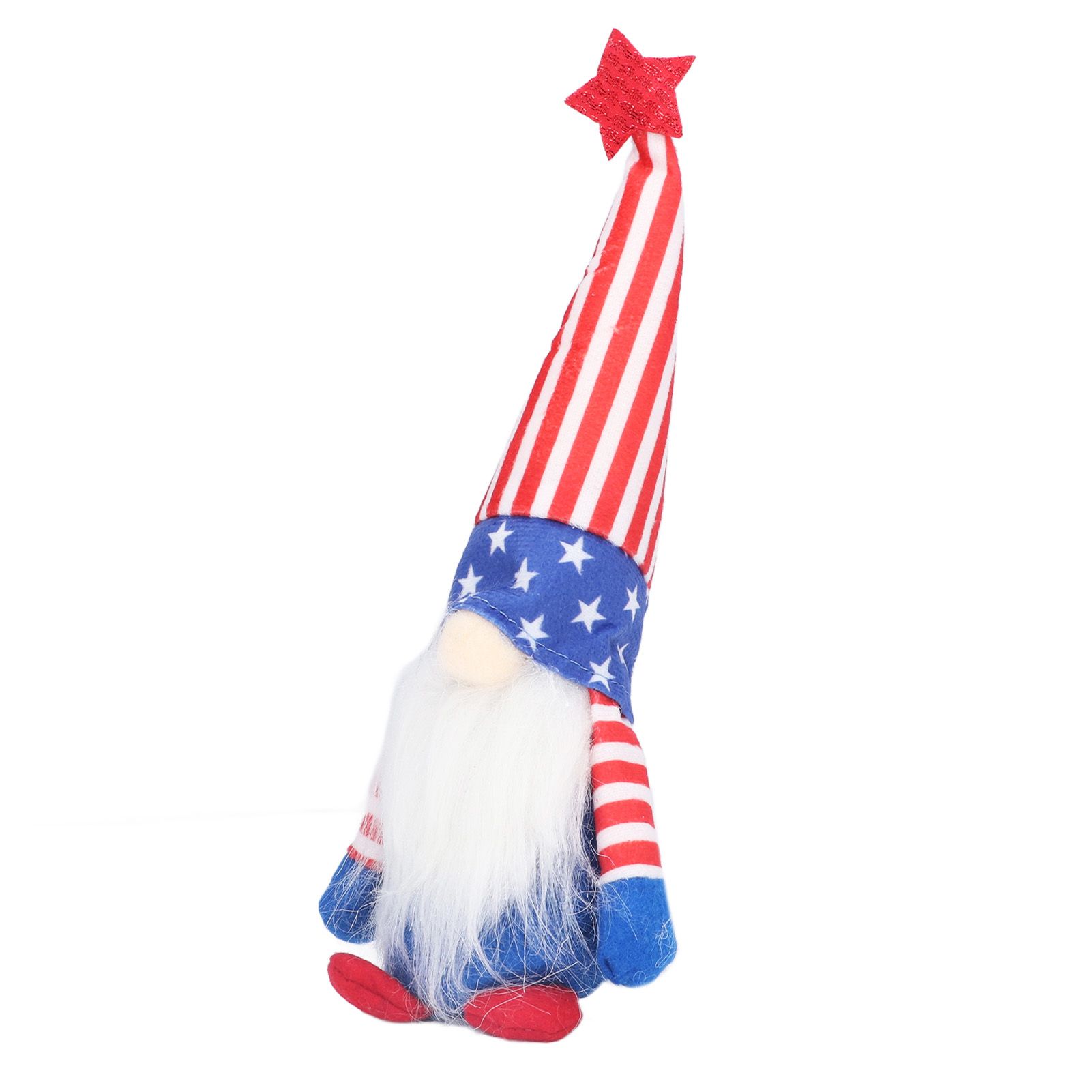 Independence Day Gnome Cute Handcrafted Beautiful Meaning Gnome Plush Decoration for Office Living Room Vertical Stripes โ image 5