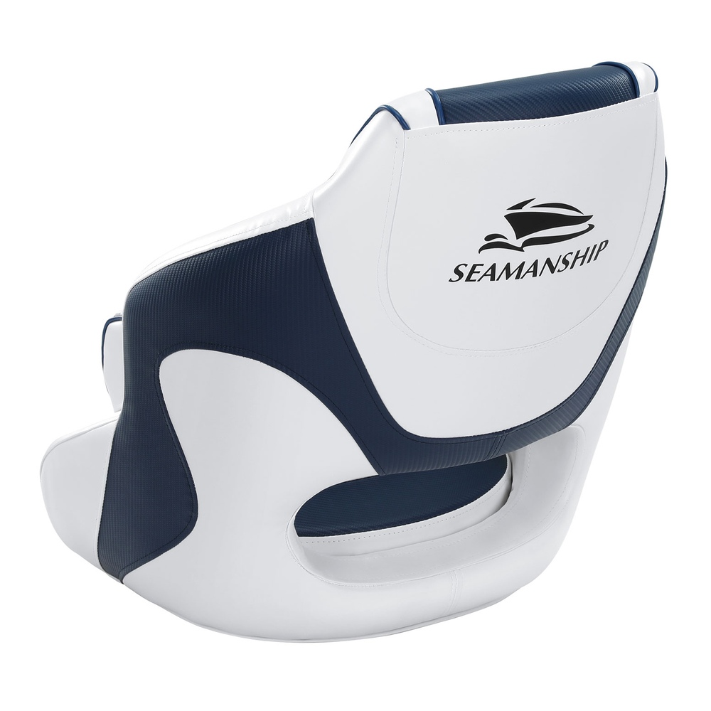 Seamanship Captain Bucket Boat Seats Flip Up Bolster Swivel 15cm Padding Blue โ image 4