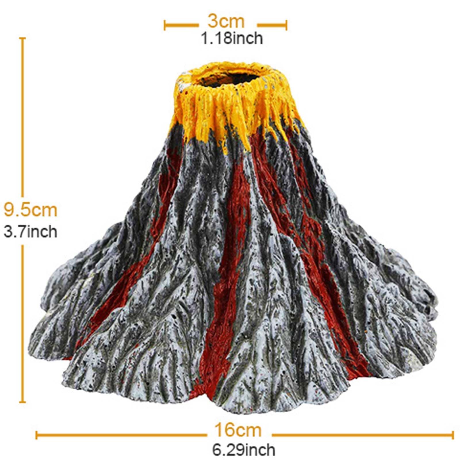 Aquarium Air Bubbler Decoration, Realistic Volcano Ornament for Aquarium Fish Tank (Volcano-L)for fish tank, aquarium â image 4