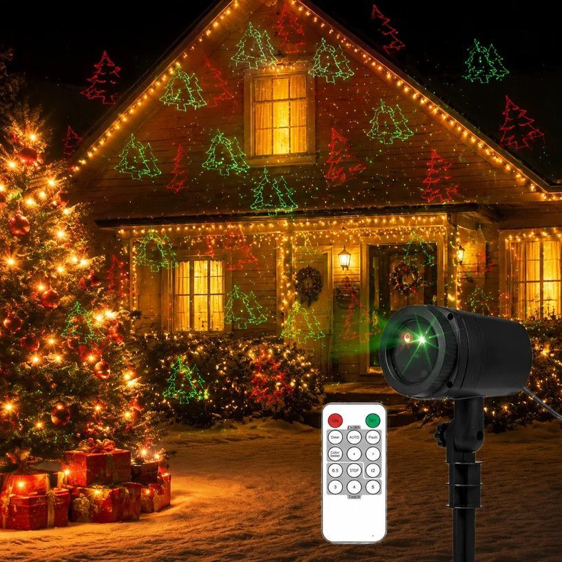 Outdoor Waterproof Red Green Laser Projector Light, Nice Holiday Gift — image 2