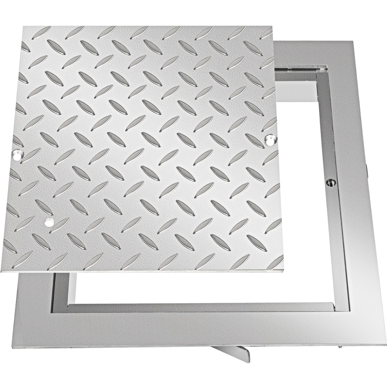 Recessed Manhole Cover 11.8/"x11.8/" Clear Opening, Galvanized Steel Drain Cover Overall Size 14.5/"x14.5/", Sealed Square Manhole Cover and Frame, Steel Man