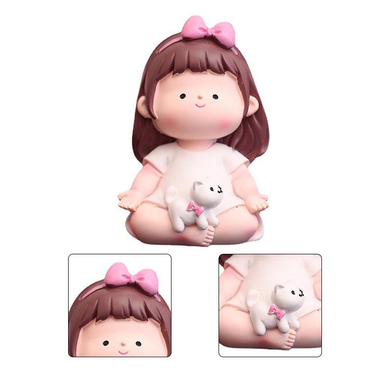 Yoga Girl Figurine Cartoon Lovely Cute Fashionable Decoration Yoga Pose Girl Ornament for Car Type C โ image 2