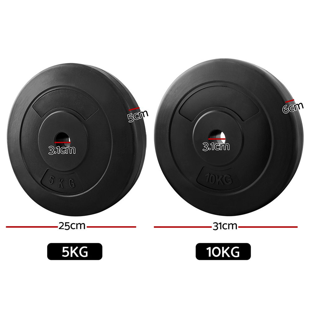 Everfit 70kg Barbell Weight Plates Standard Home Gym Press Fitness Exercise โ image 3
