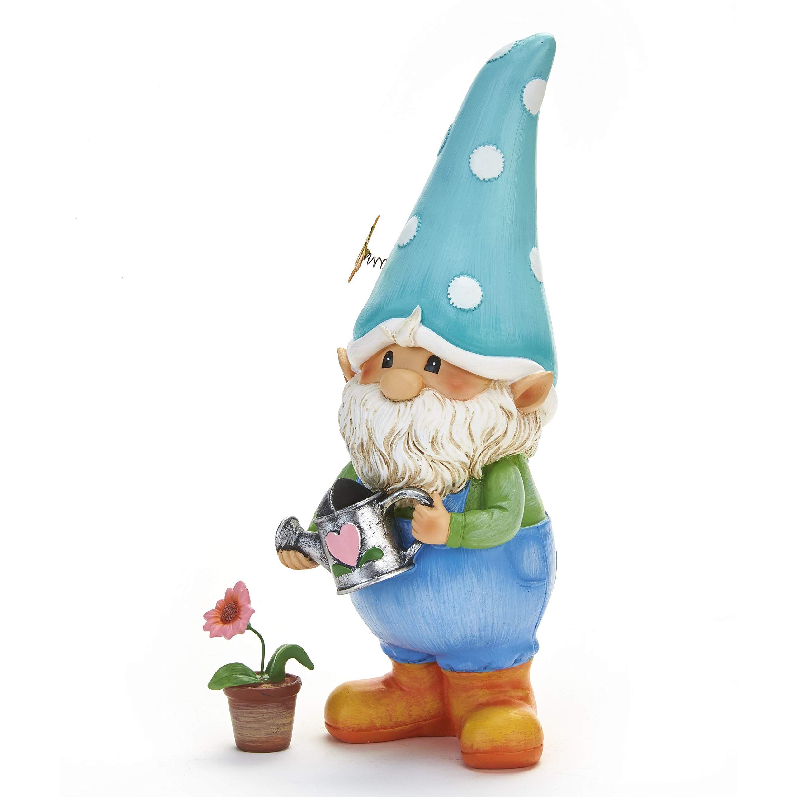 Gnorm the Garden Gnome Decorative Lawn Statue with Flower Pot A yard gnome is a delightful addition to your garden decorations — image 3