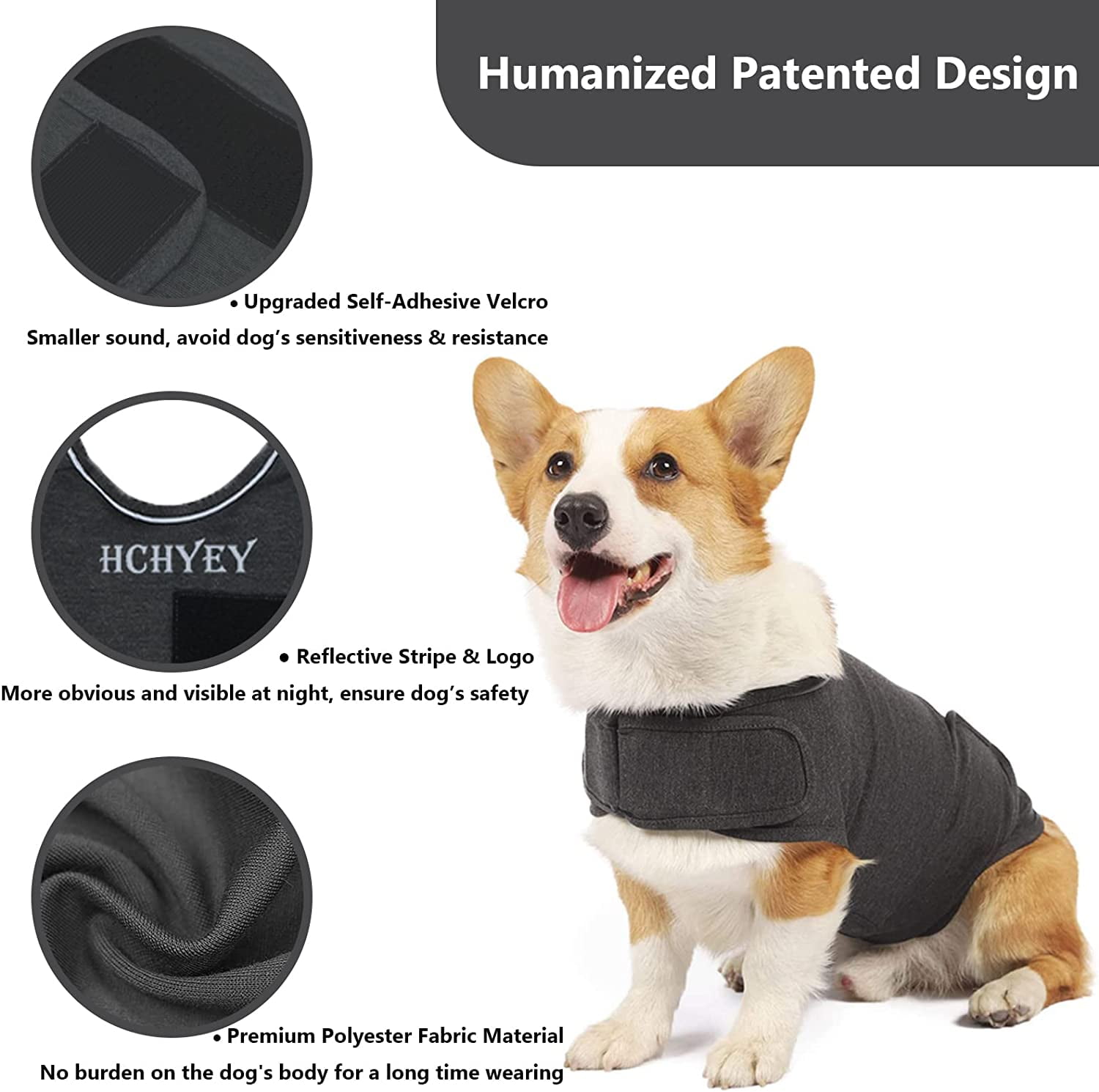 Dog Jacket, Skin-Friendly Dog Calming Vest - Dog Shirt for Thunder, Fireworks and Separation - Keep Pet Calm Without Medicine & Training, Anti Anxiety Vest for — image 3