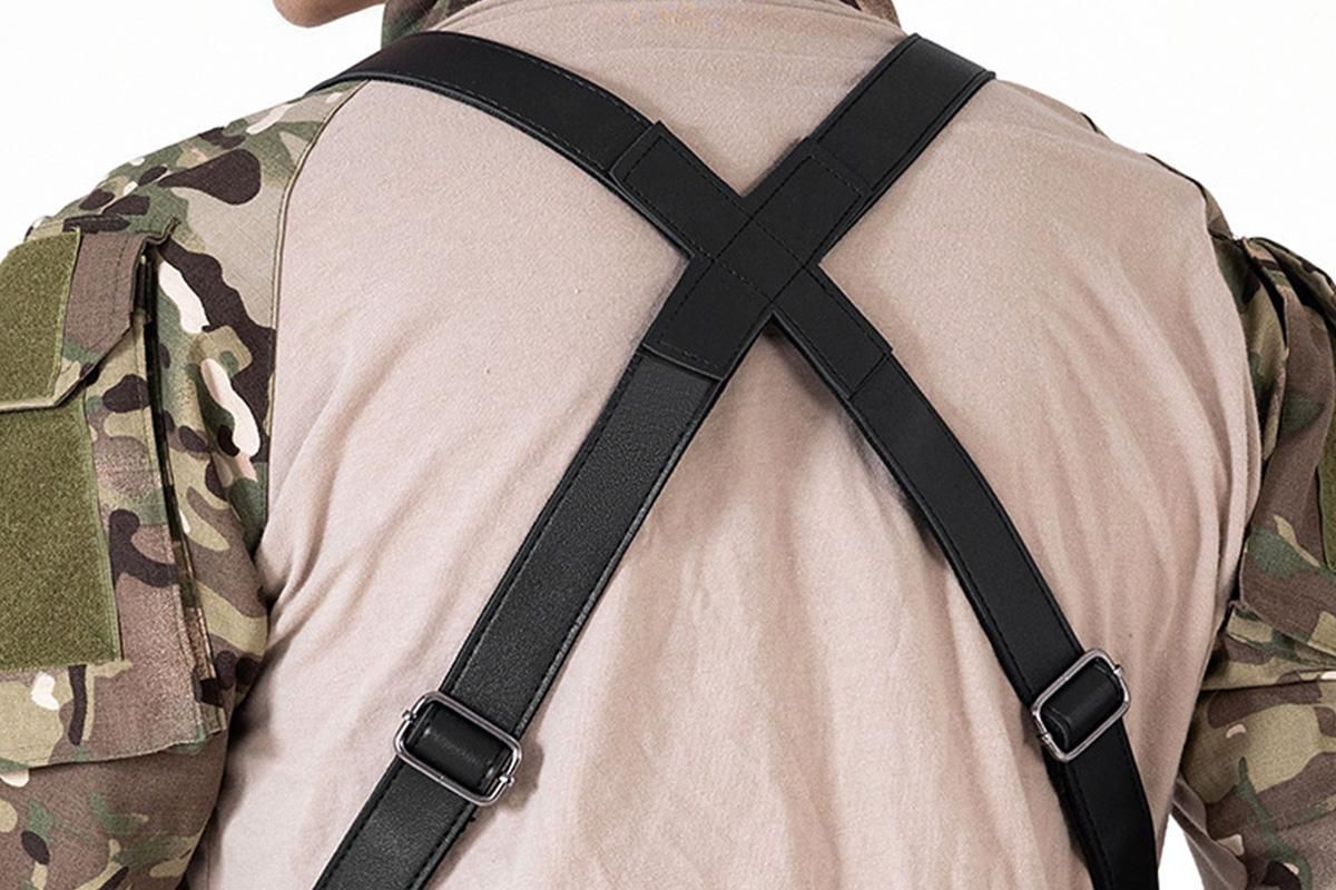 Outdoor Double Shoulder Armpit Bag with Multiple Pockets - Black โ image 3