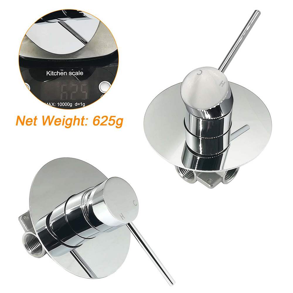 Watermark Round Pin Lever Hot Cold Water Mixer Bathroom Shower Tap Valve Chrome โ image 3