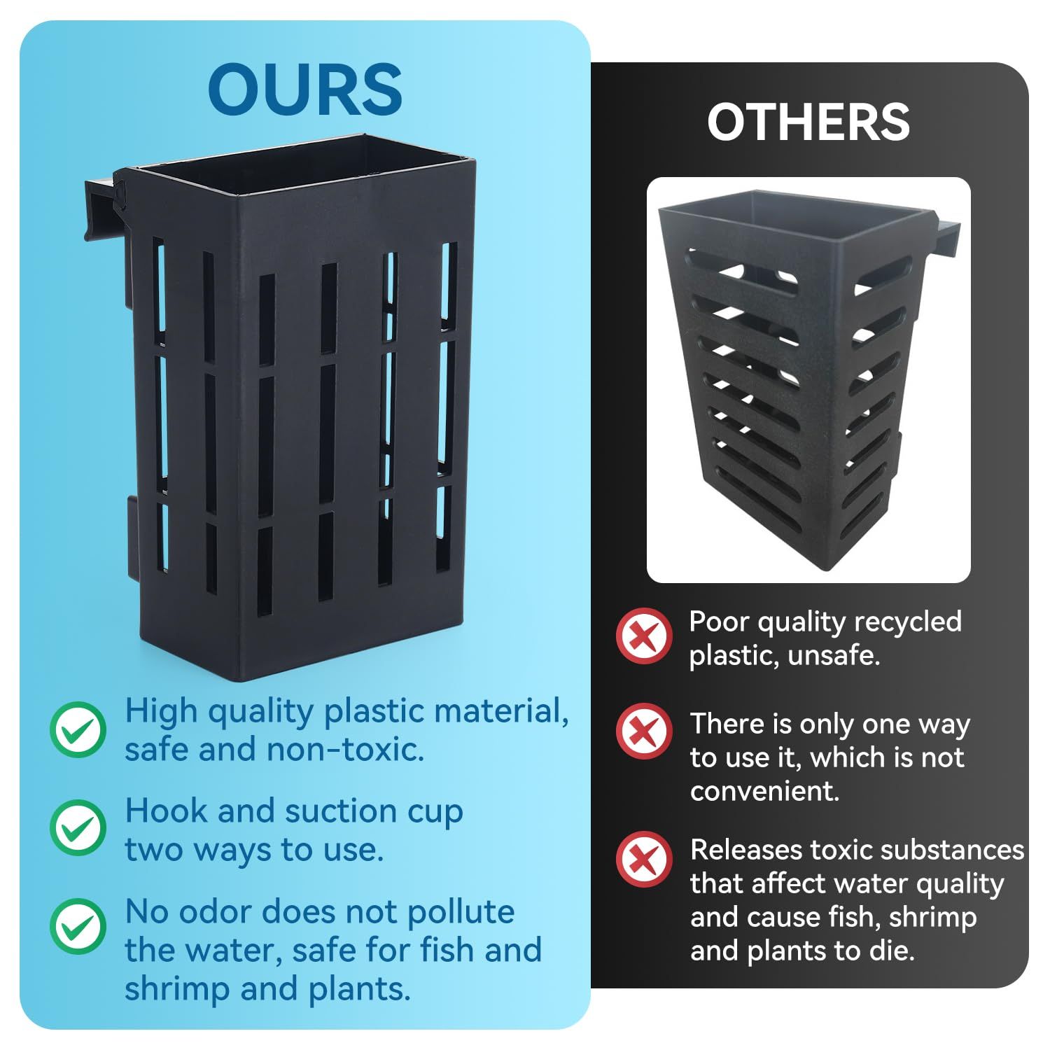 Upgraded Aquarium Plant Holder with Hooks Cups for Fish Tank Aquaponic Plant Cultivation and Aquascape Decorations (Black) — image 5