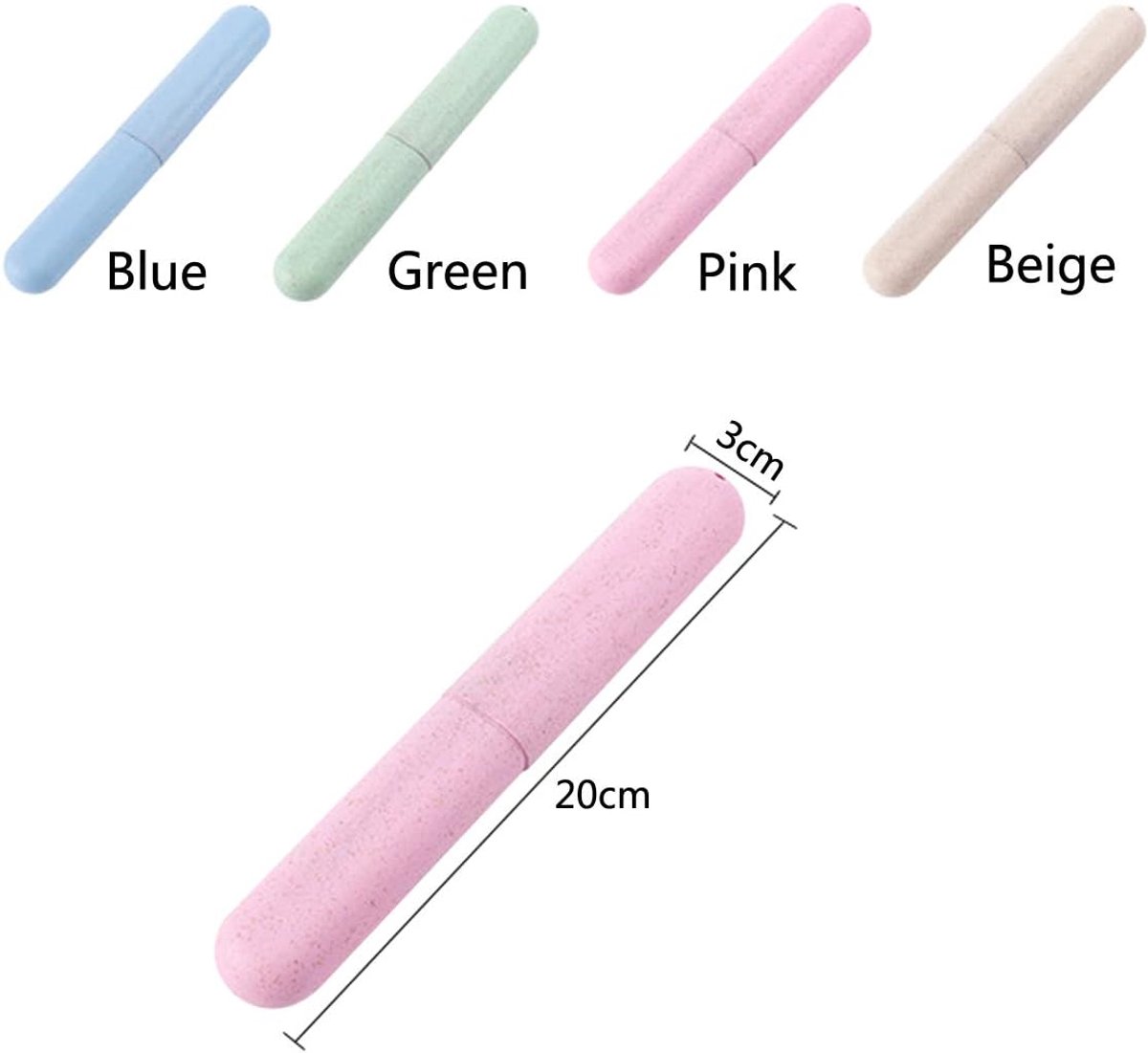 4 pieces - Toothbrush Case - Portable Toothbrush Box - Travel Toothbrush Bag - Toothbrushes Toothbrush Box - for travel, camping, school - blue, green, pink — image 5
