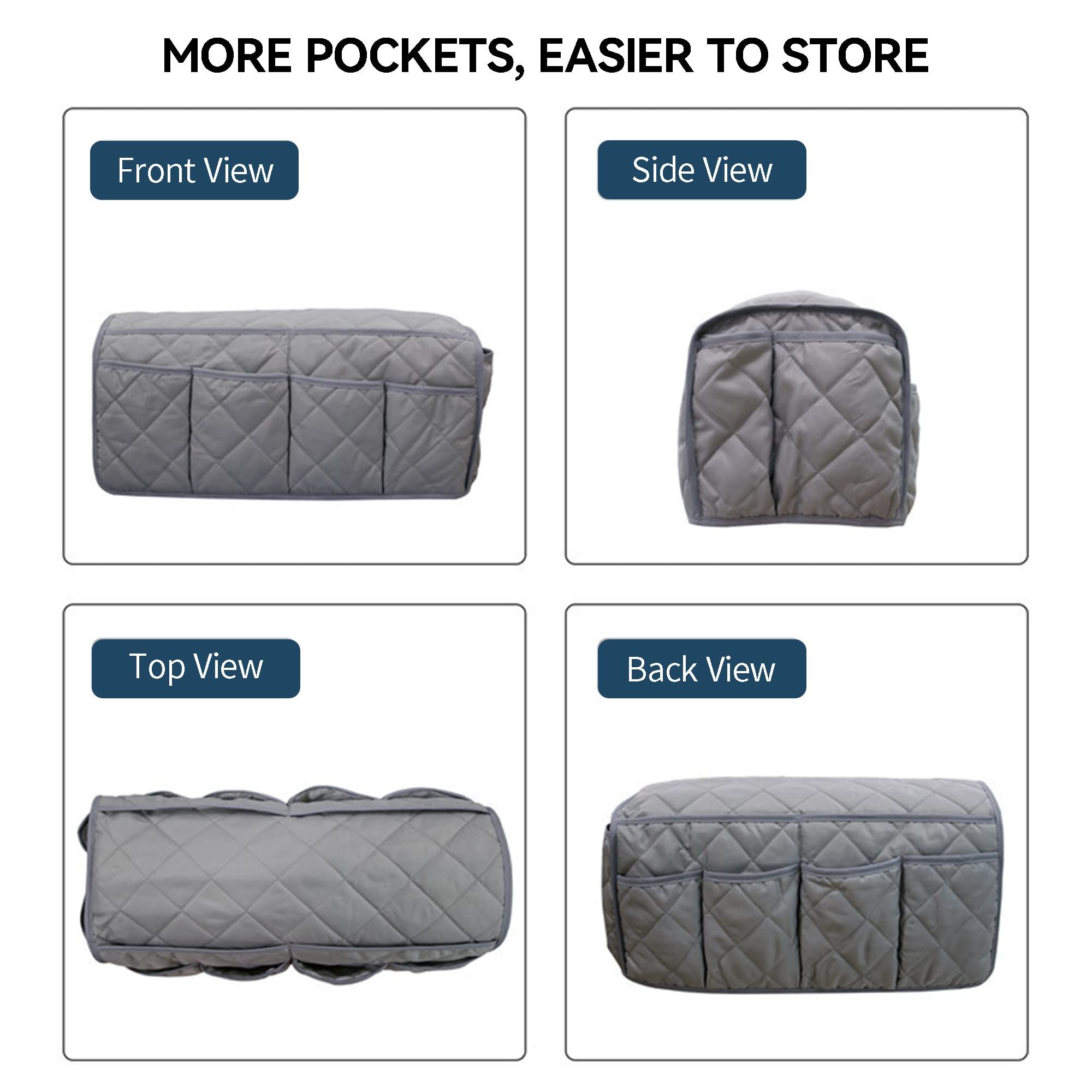 Waterproof Sofa Armrest Organizer, Non Slip Recliner Organizer, Remote Holder for Recline, Recliner with 14 Pockets Storage (Gray) — image 3