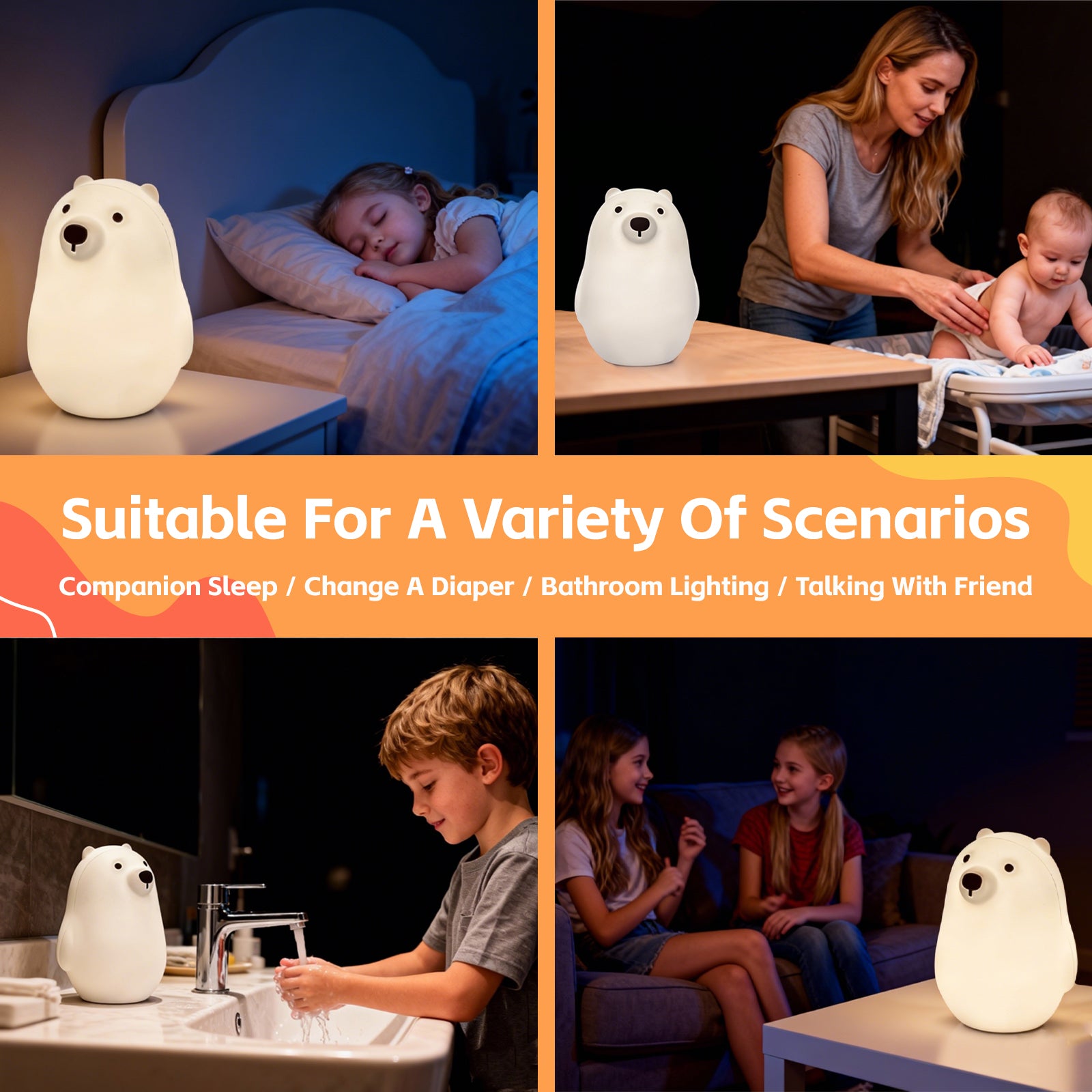 Squishy Polar Bear Night Light — image 2