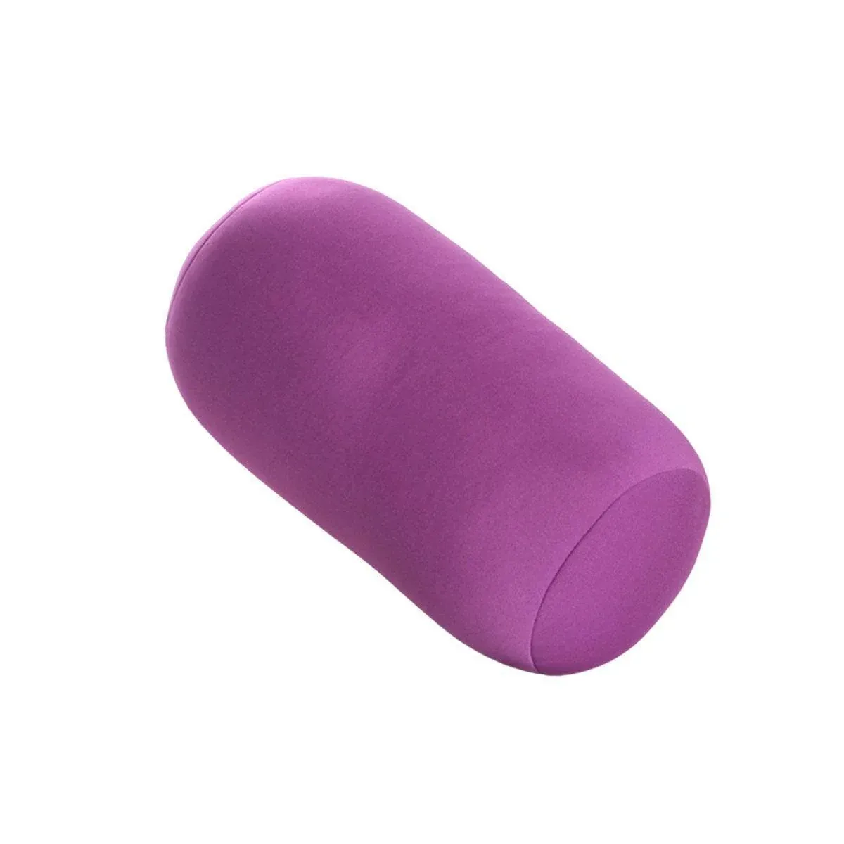 Solid Color Cylindrical Foam Particle Pillow Multi-Functional Neck Waist Support - Purple