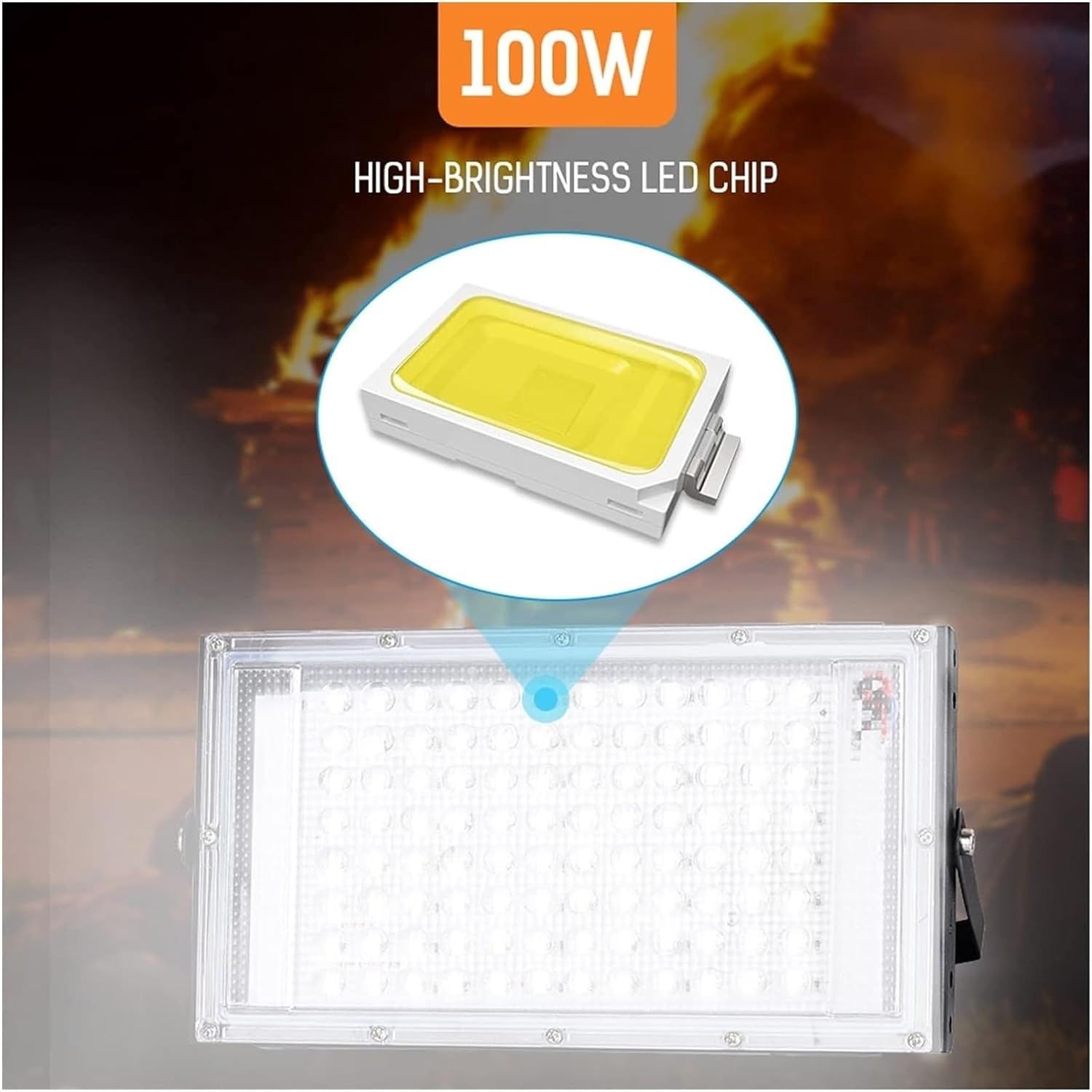 Security Lights Outdoor LED Flood Light Waterproof Reflector Spotlight Projector FloodLights Streetlight Outdoor ,Cold White — image 4