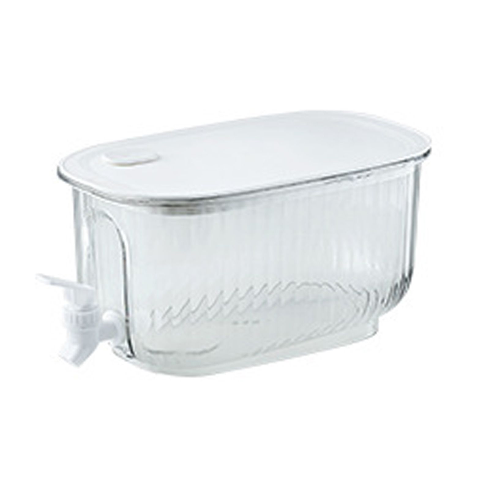 Beverage Drink Dispenser Large Capacity Food Grade Thickened Leakage Proof Cold Kettle with Faucet for Home Transparent White