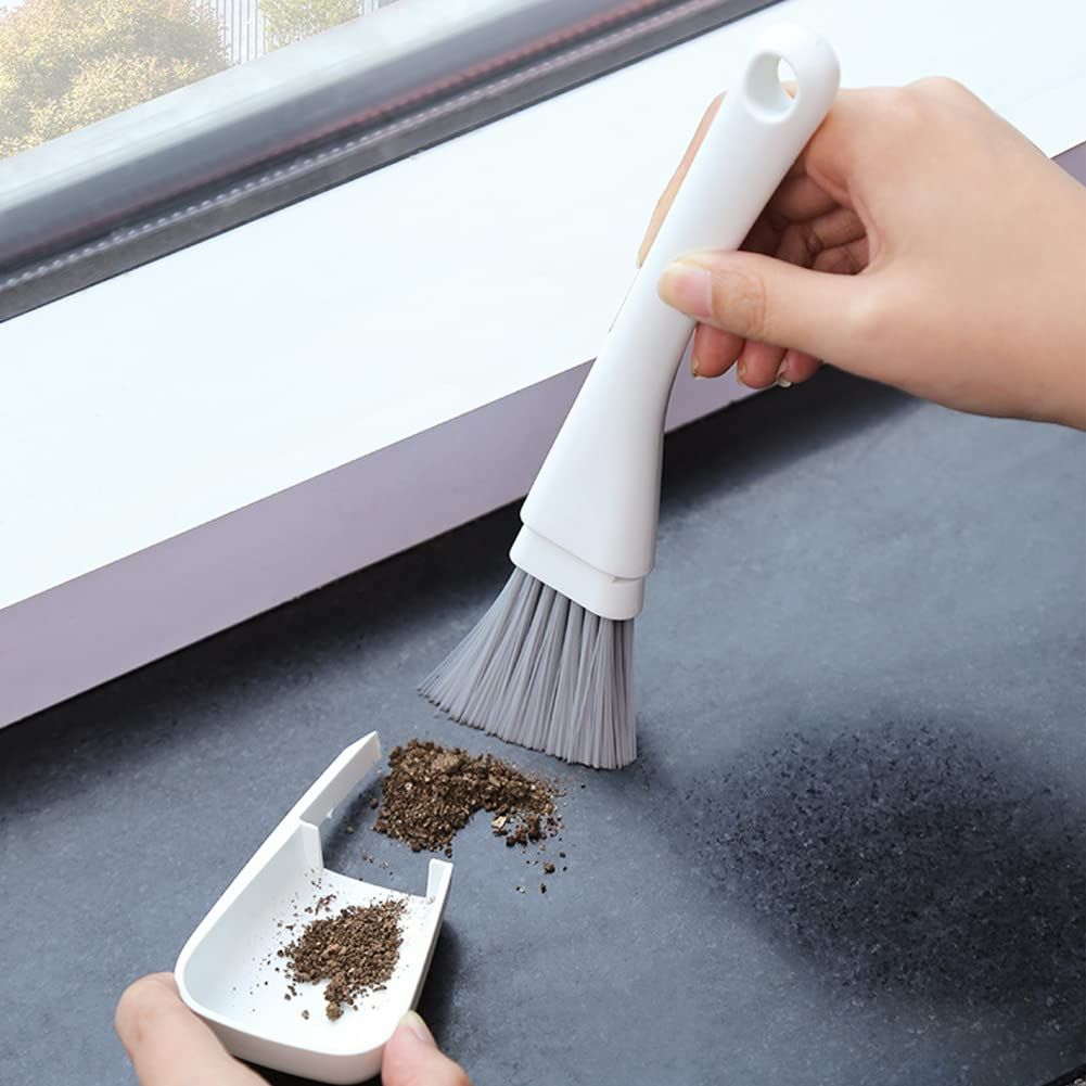 2 Pack Mini Brush and Dustpan Set Conveniently Dust Clean Portable Multi-Functional Cleaning Tools for Key Board Table(Black&Gray) โ image 5