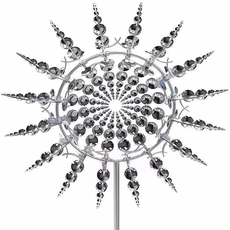 98CM Kinetic Metal Wind Spinner Garden Windmill Outdoor Sculpture Decoration — image 5