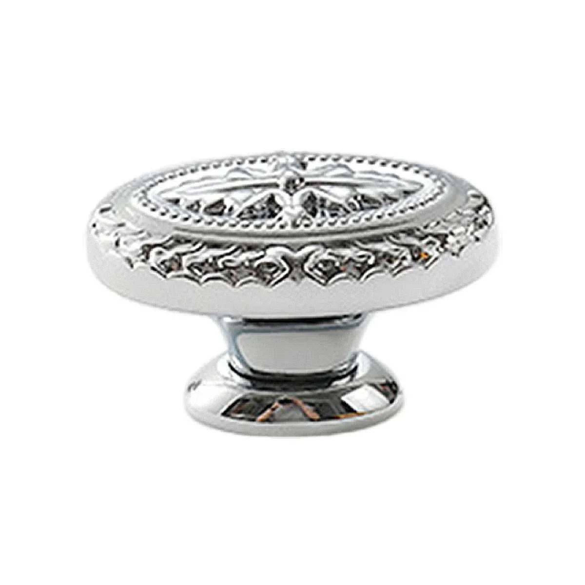 French Cabinet Door Handles Oval Shape Retro Style 2 Colours for Drawer Wardrobe - Silver