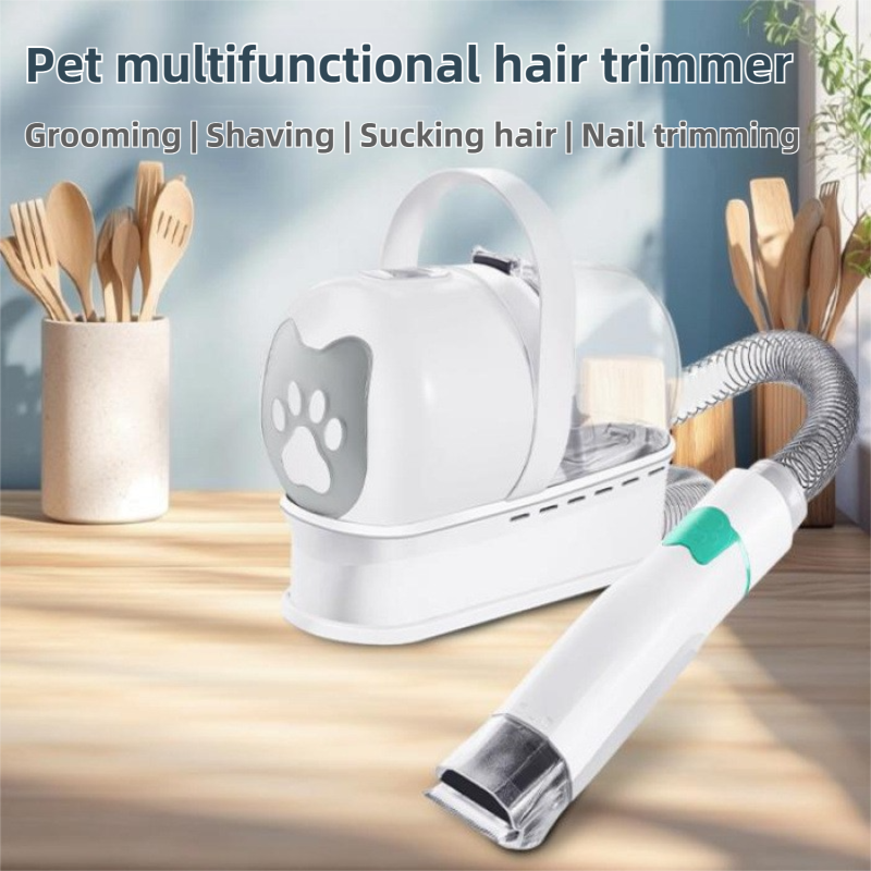 7-in-1 White Multifunctional Pet Grooming Vacuum Kit - Dog Cat Home Barber Shop & Low Noise Shedding Groomer with 1L Large Dust Cup โ image 2