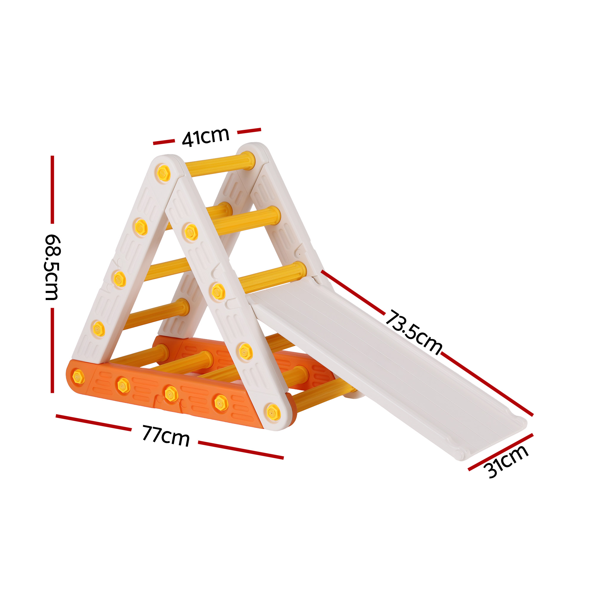 Keezi Kids Climbing Frame Set With Slide Indoor Outdoor Toddler Toys Pikler Triangle Climber β image 2