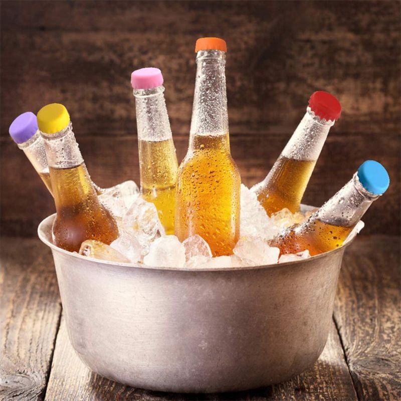 18 PCS Silicone Rubber Bottle Caps, Reusable Beer Caps for Home Brewing Beer, Soft Drink, Wine Bottle, Beer Bottle — image 3