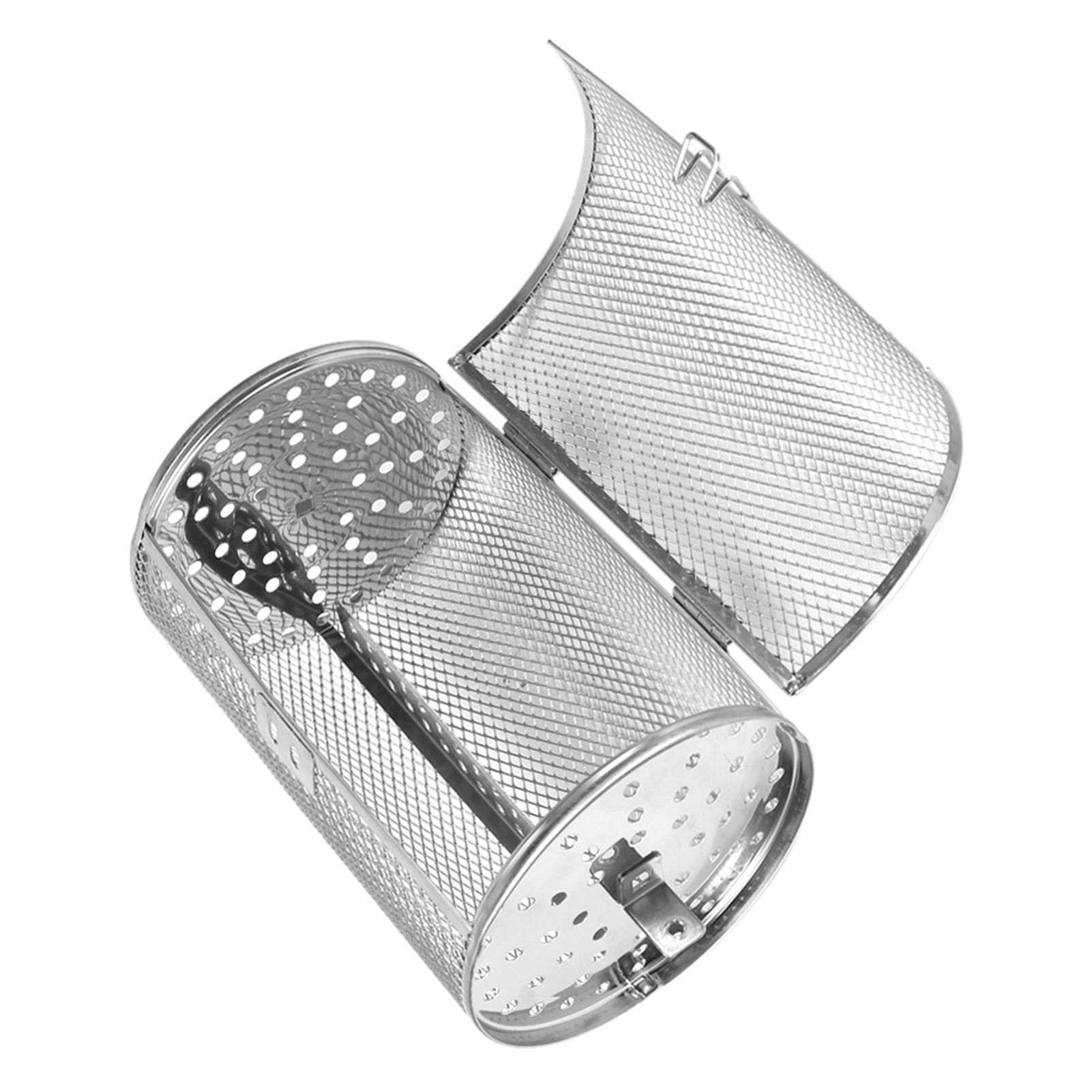12*18cm Stainless Steel Bakeware Oven Roast Baking Rotary Nuts Beans Peanut Basket BBQ Grill โ image 5