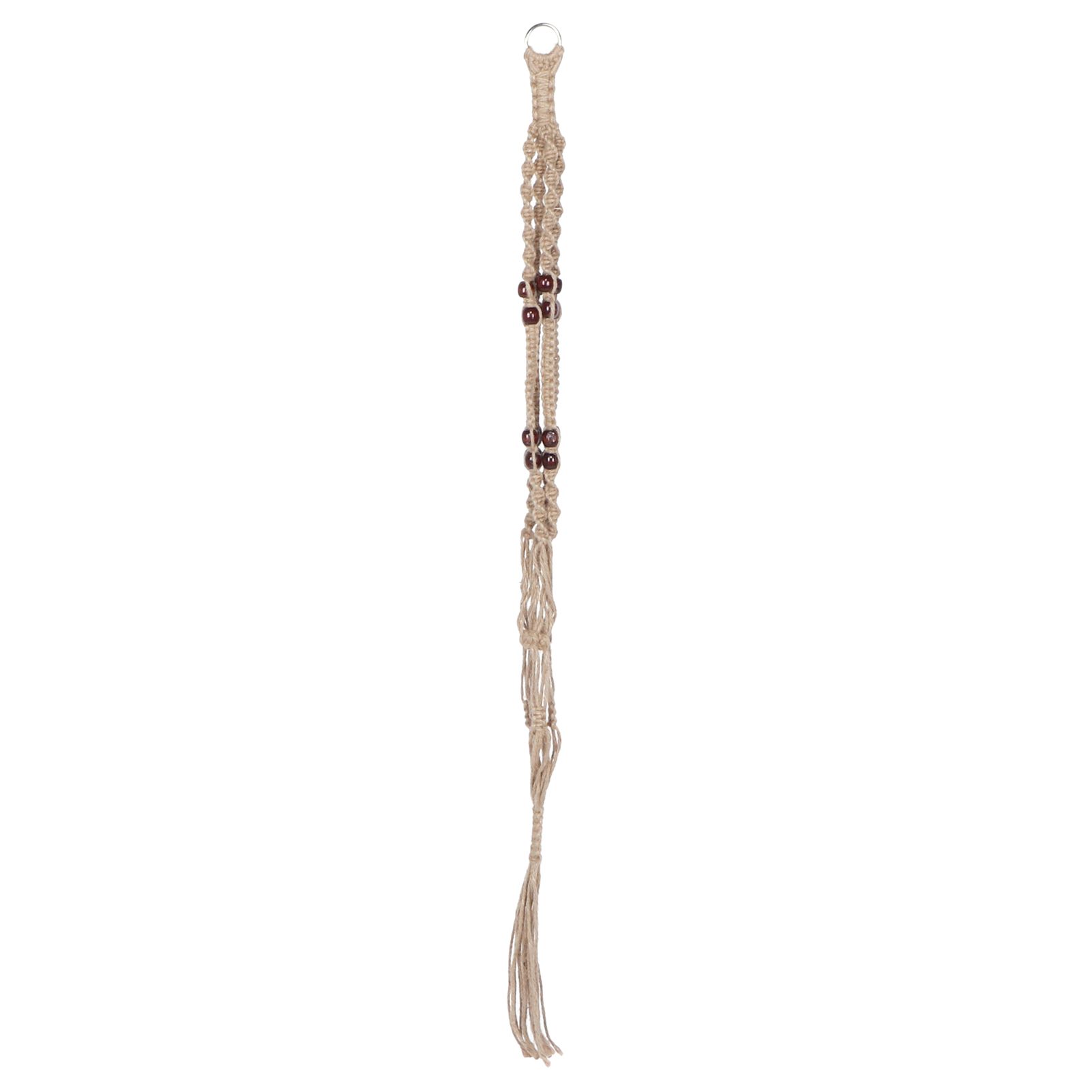Plant Hanger Hanging Flowerpot Lifting Rope with Wooden Beads Indoor Outdoor Decoration