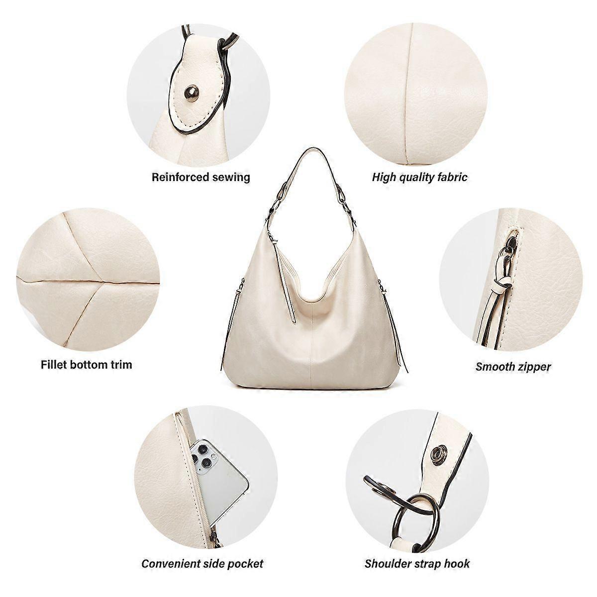 Women's Soft Leather Tote Bags 3pcs Fashion Handbag Wallet Shoulder Purse Set — image 2