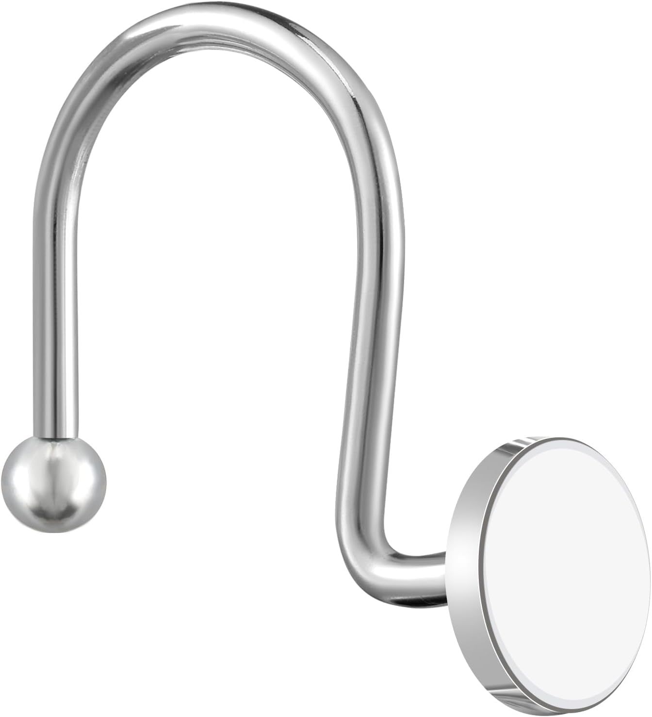 12 Piece Stainless Steel S Shaped Shower Curtain Hooks Silver — image 3