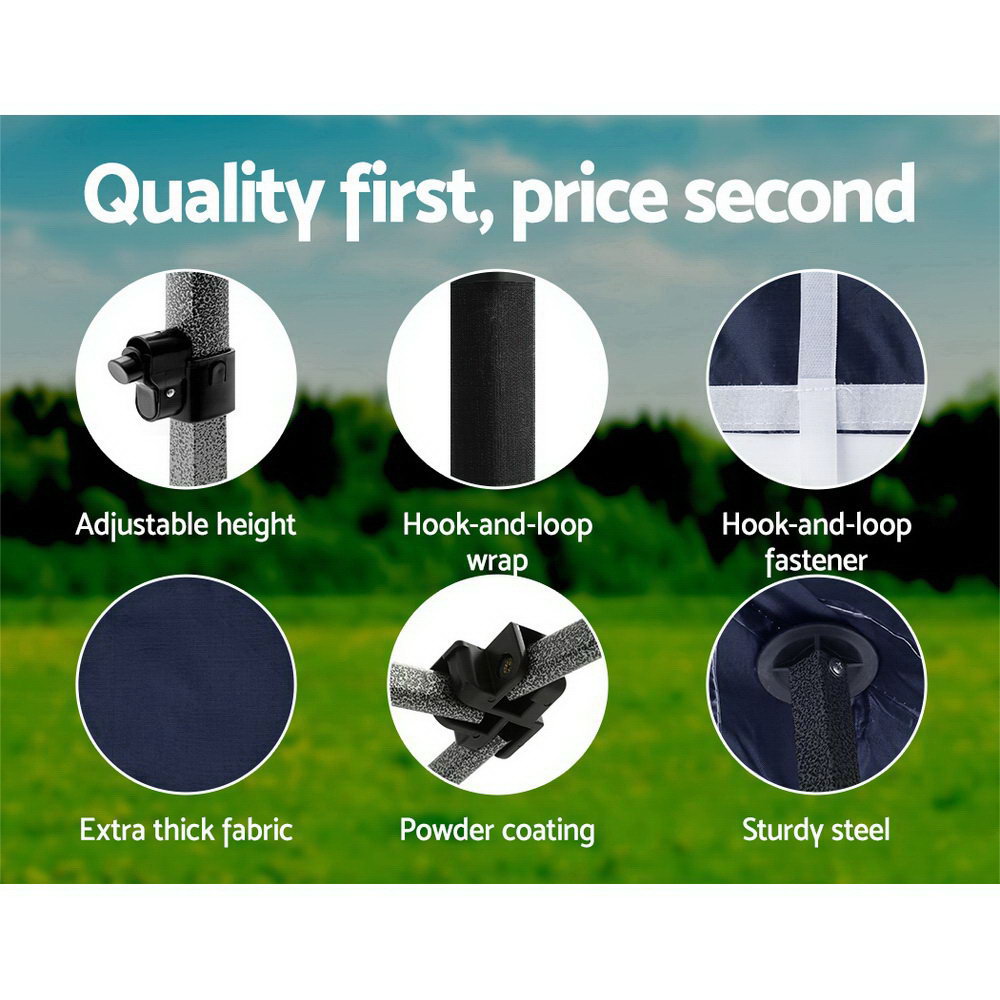 Instahut Gazebo Pop Up Marquee 3x6 Folding Tent Gazebos Camping 500D Oxford Navy โ image 6