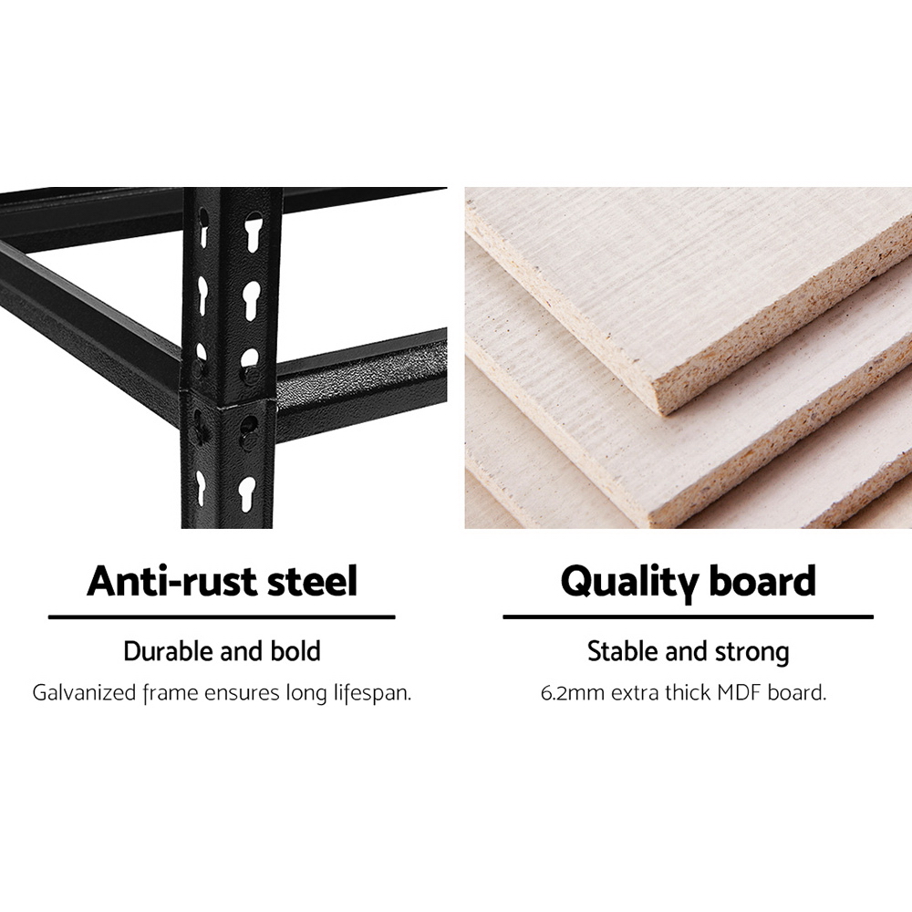 Giantz 5x1.8M Garage Shelving Warehouse Rack Pallet Racking Storage Shelve Black โ image 4