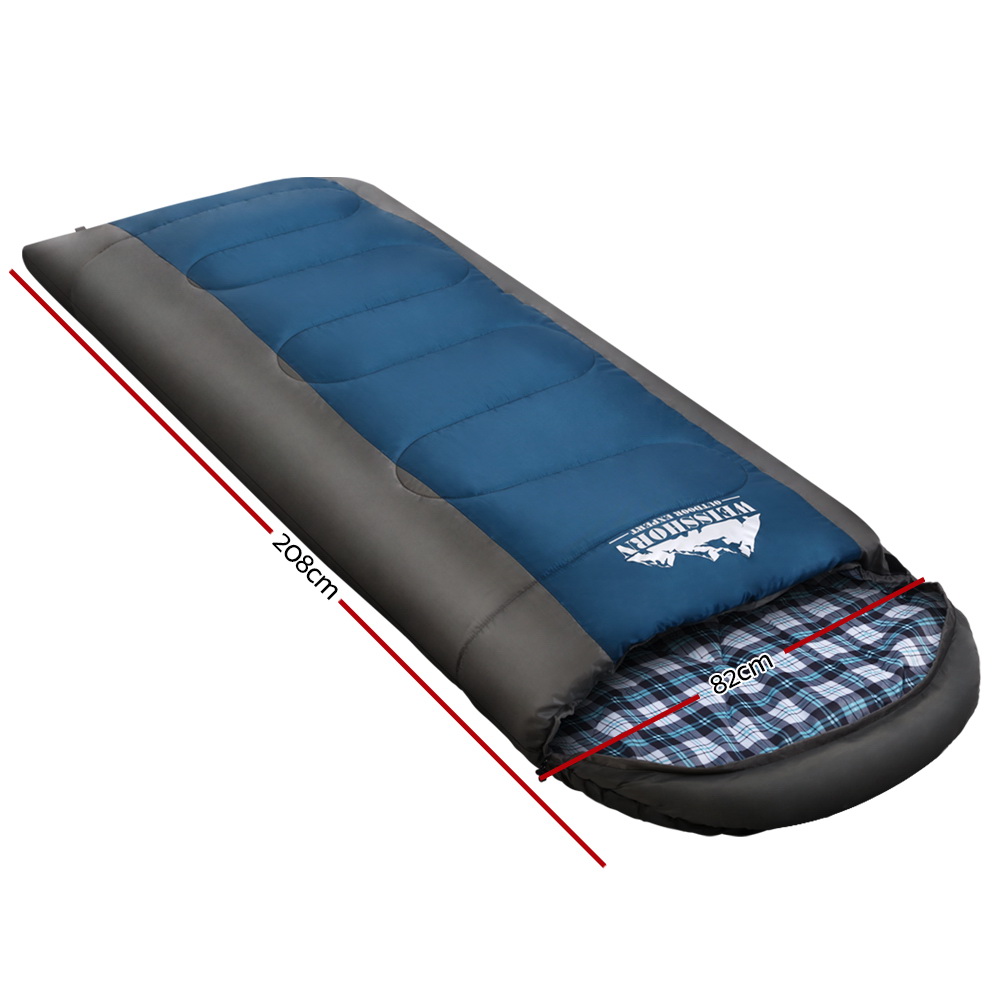 Weisshorn Sleeping Bag Single Thermal Camping Hiking Tent Blue -20°C — image 2
