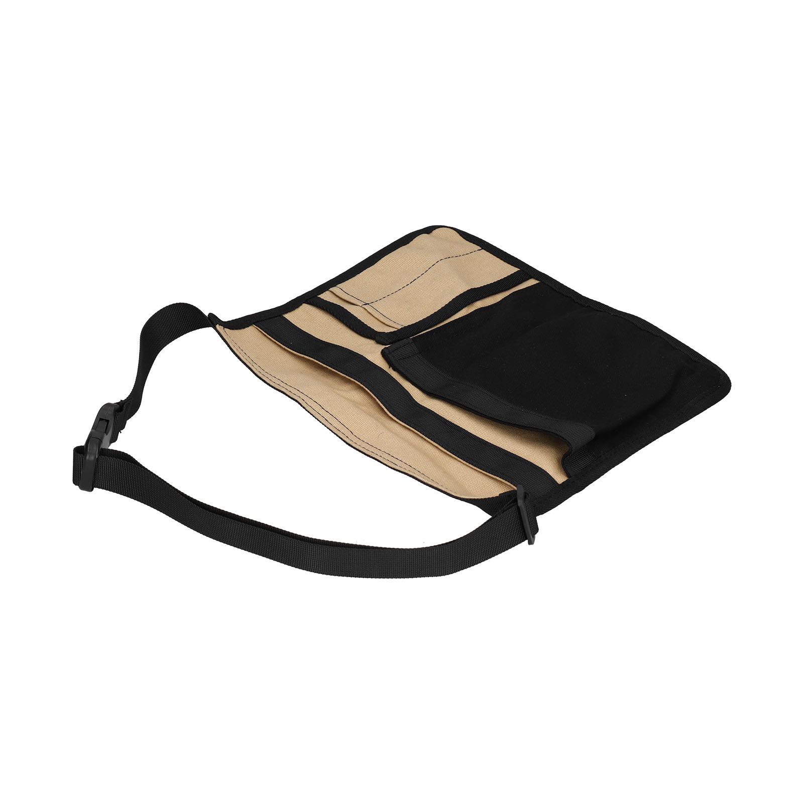 Tool Waist Bag Lightweight Multi Pocket Oxford Cloth Waist Tool Pouch for Garden Climbing Outdoor(Black Khaki ) โ image 3