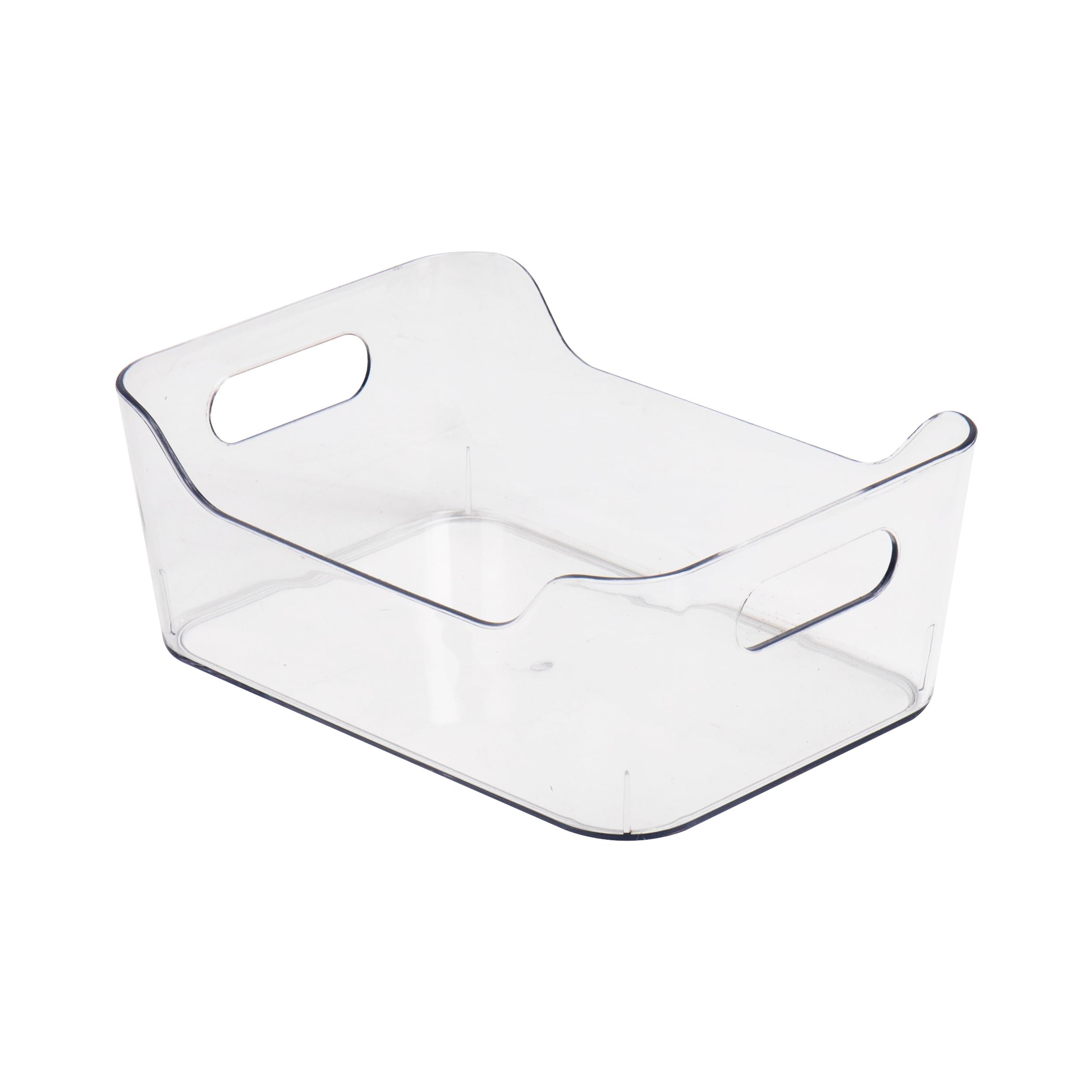 Plastic Storage Bins for Kitchen Organization, Pantry Storage, Fridge Organizer, Cabinet Organizers, Clear