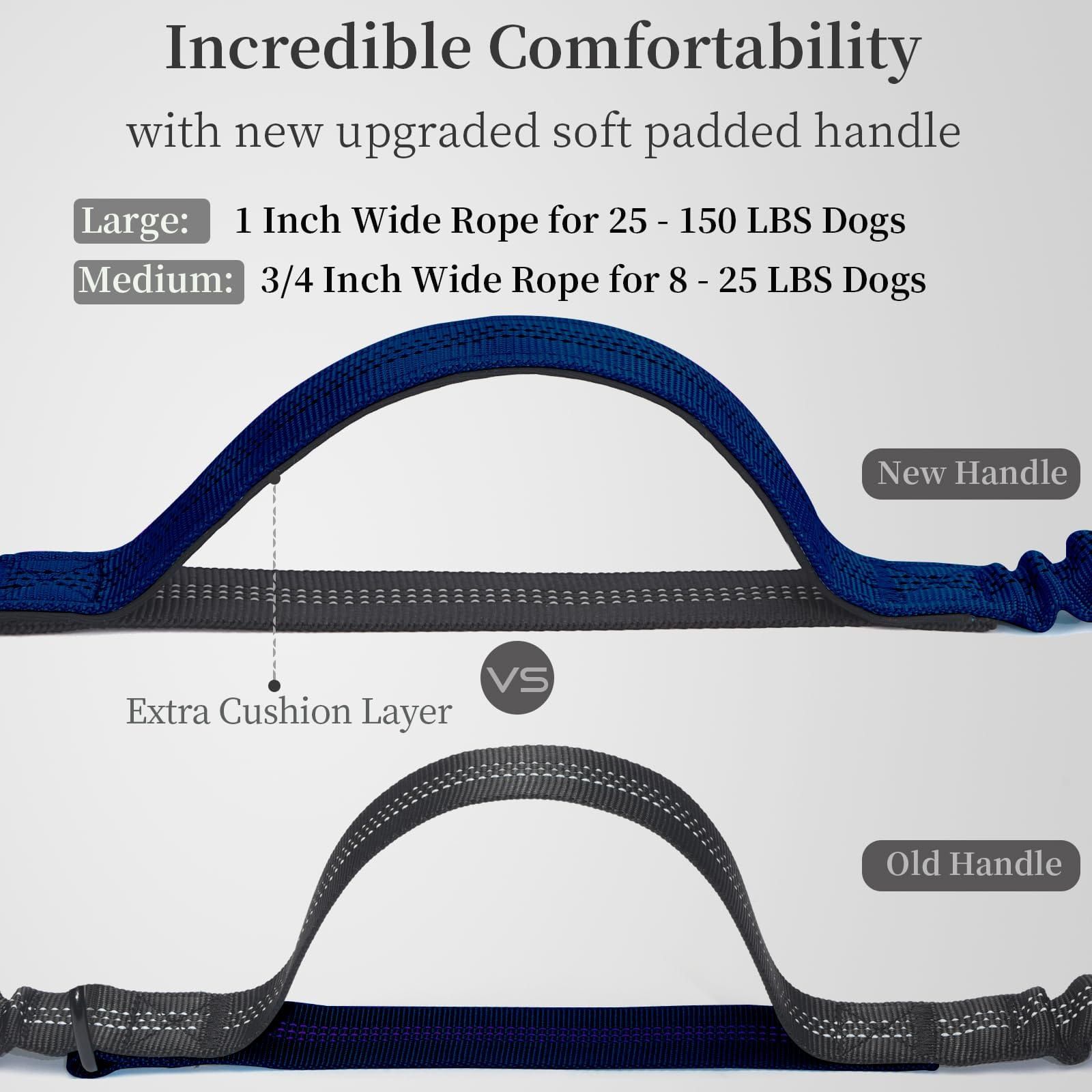 Hands-Free Dog Leash with Waist Belt and Storage Pouch, Shock-Absorbing Bungee Leash for Running, Walking, and Outdoor Adventures, Reflective Safety Design for — image 6