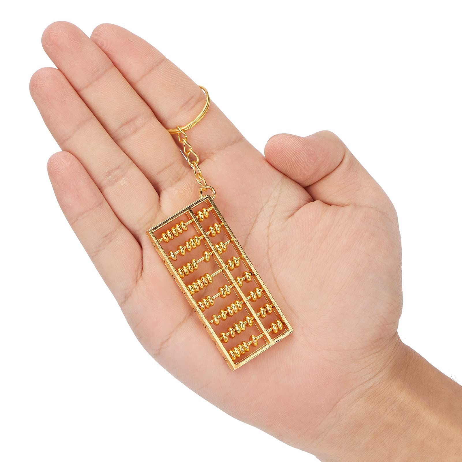 Abacus Keychain Golden Chinese Abacus KeyPendant Lucky Hangbag Charm Feng Shui Hanging Ornament firm and sturdy — image 2