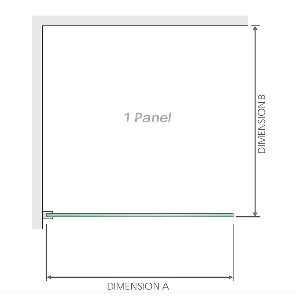 120x110cm Corner Frameless Shower Screen – Gold Wall Channel with Brass Hinges & Round Knob Handle — image 6