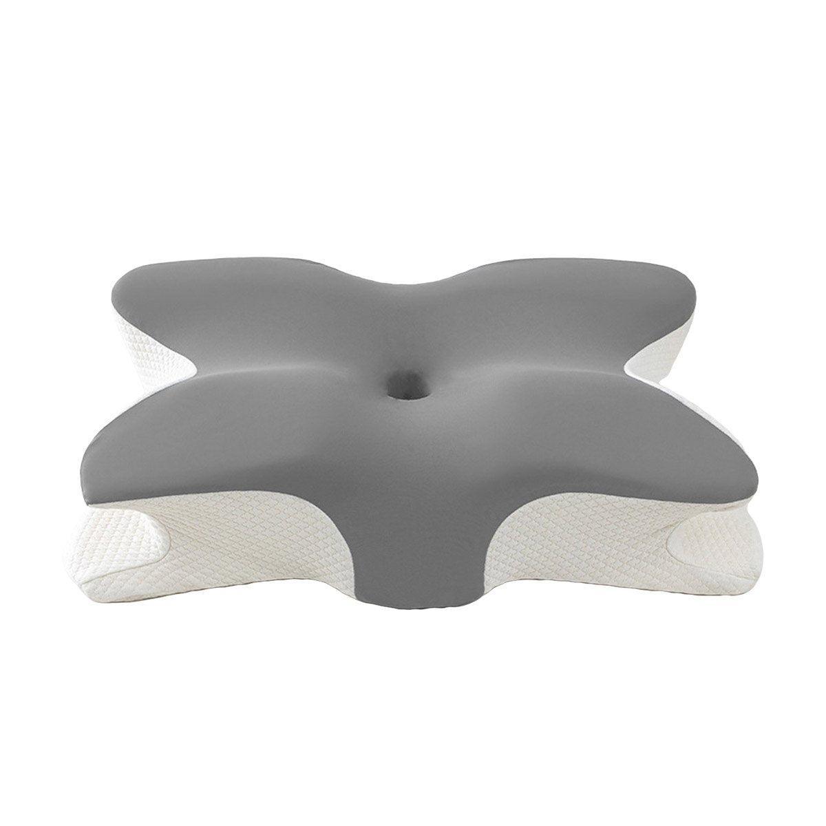 Memory Foam Butterfly Pillow Neck Support Slow Rebound Cervical Pillow - Dark Grey — image 6