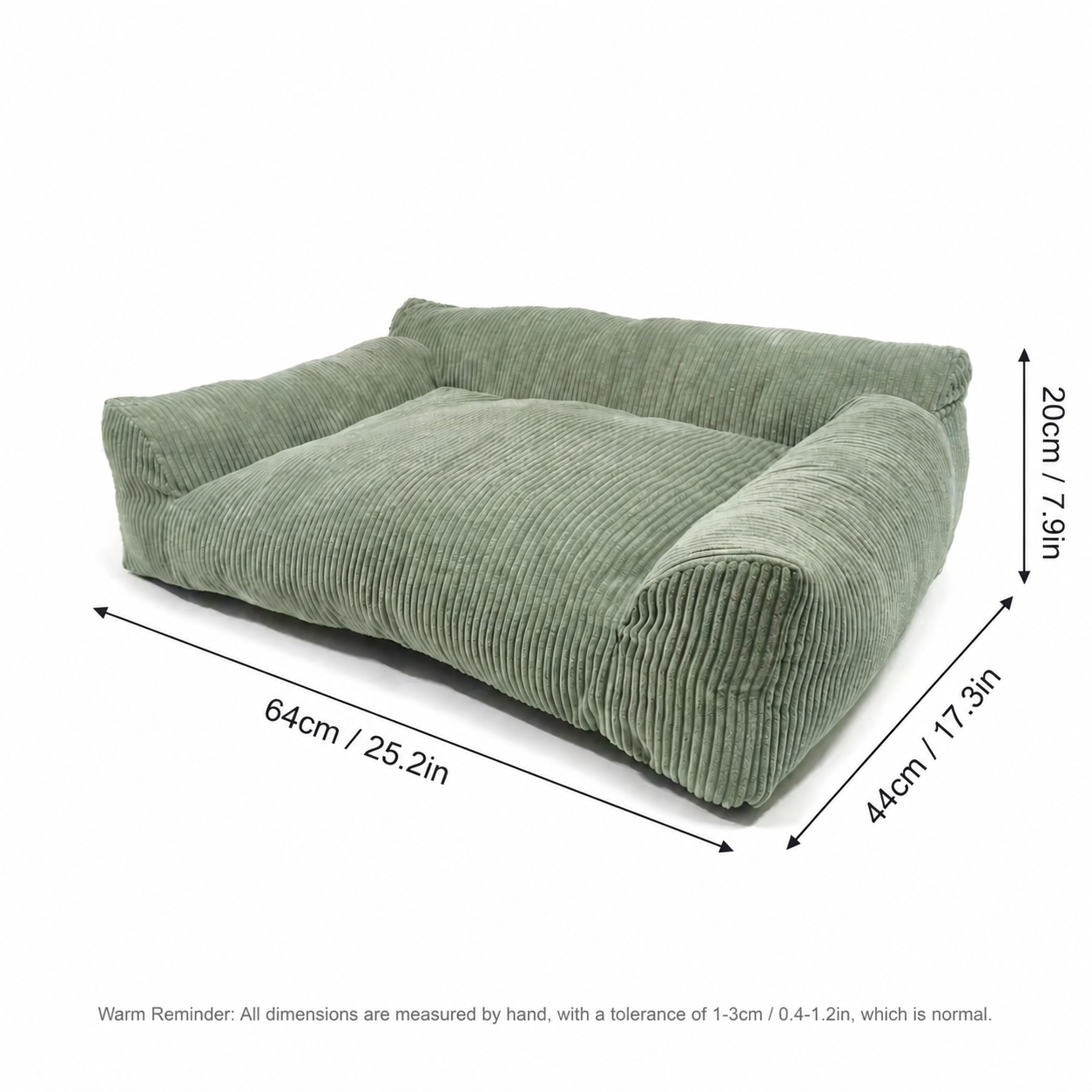 Plush Corduroy Pet Sofa Bed with Removable Heating Pad, Orthopedic Foam Support & Machine-Washable Cover – The Ultimate Cozy Retreat for Cats and — image 2