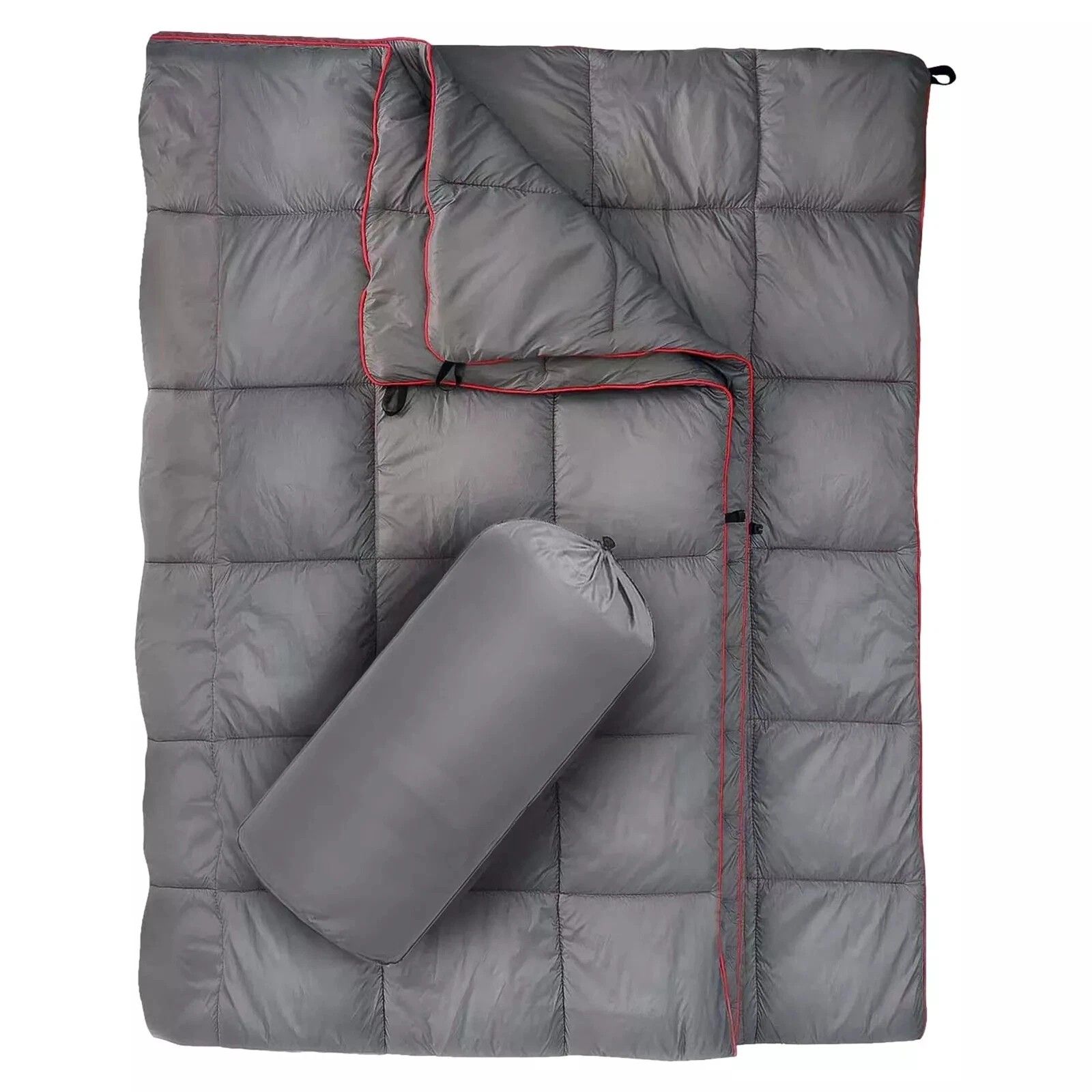 Down Camping Blanket Camping Hiking Puffy down Blanket Packable Lightweight GRAY — image 2