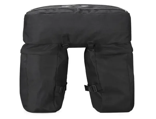 60 L Bicycle Pannier Bag, Water-Resistant Bike Rear Rack Bag with 7 Compartments and Rain Cover for Cycling, Black โ image 2