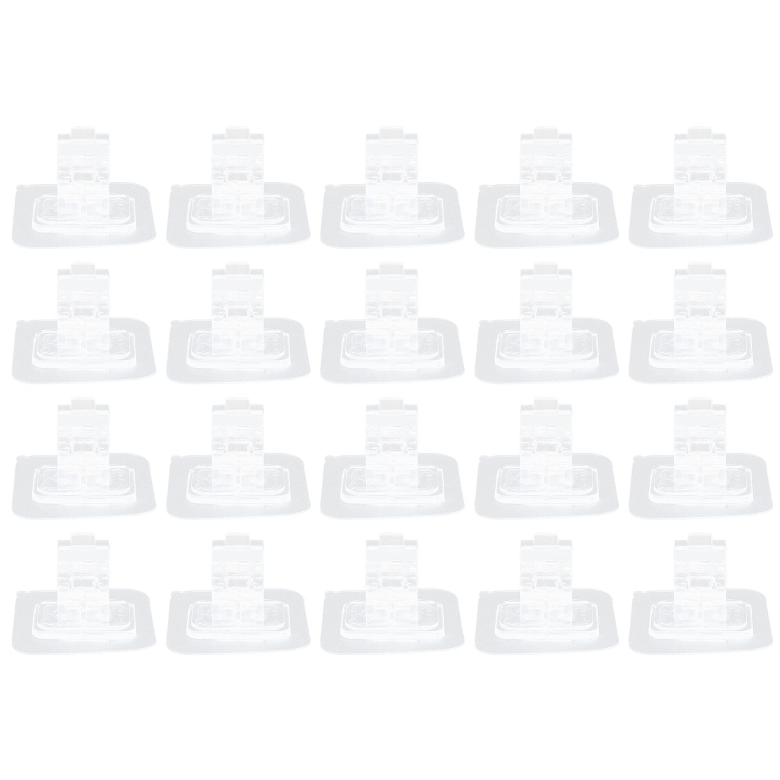 20Pcs Seamless Towel Rod Hook Curtain Rod Hook Fixing Clip for Home Party Gardening — image 3