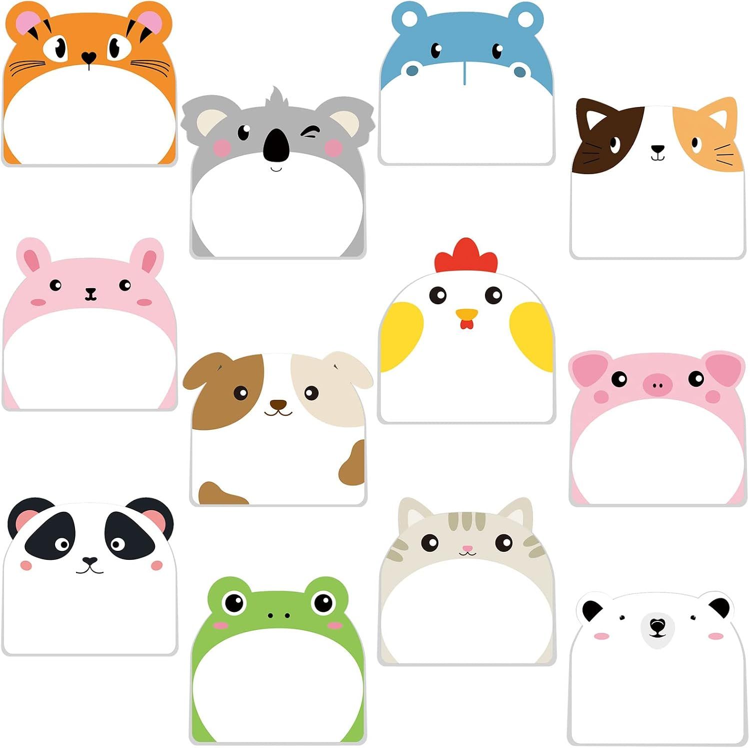24 Piece Kawaii Animal Sticky Notes 720 Sheets
