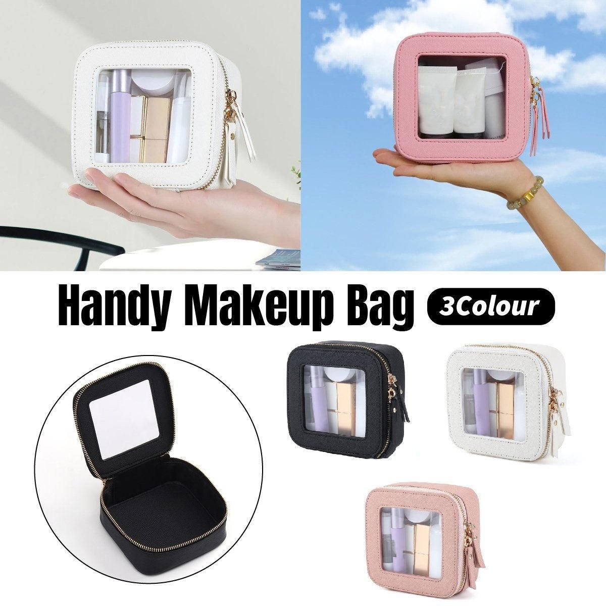 Clear Waterproof Travel Makeup Bag Portable Cosmetic Toiletry Organizer Box - Black โ image 2